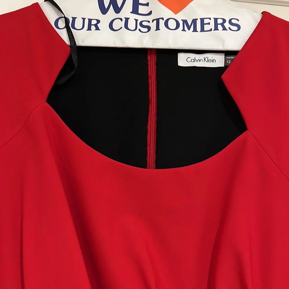 Calvin Klein, Fabulous red dress!!!  Like new condition - Picture 4 of 6